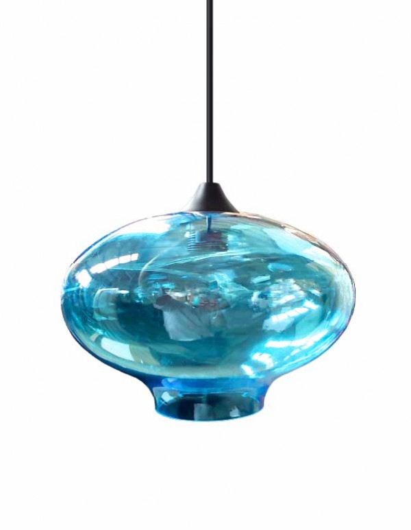 水藍色玻璃球吊燈