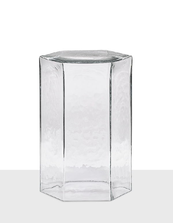 Hex large table clear