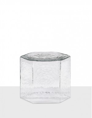 Hex small table clear