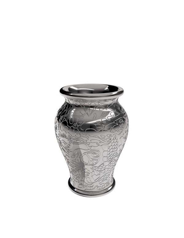 MING PLANTER AND CHAMPAGNE COOLER METAL FINISH