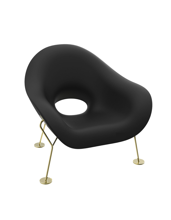 PUPA ARMCHAIR BRASS BASE INDOOR