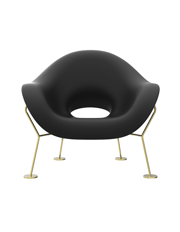 PUPA ARMCHAIR BRASS BASE INDOOR