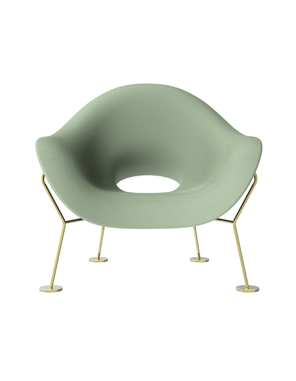 PUPA ARMCHAIR BRASS BASE INDOOR