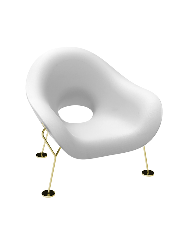 PUPA ARMCHAIR BRASS BASE INDOOR