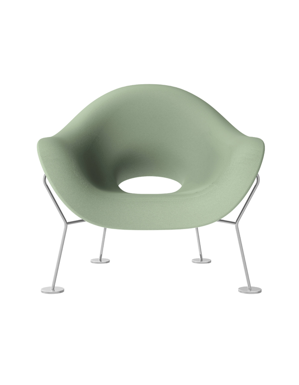 PUPA ARMCHAIR CHROME BASE INDOOR